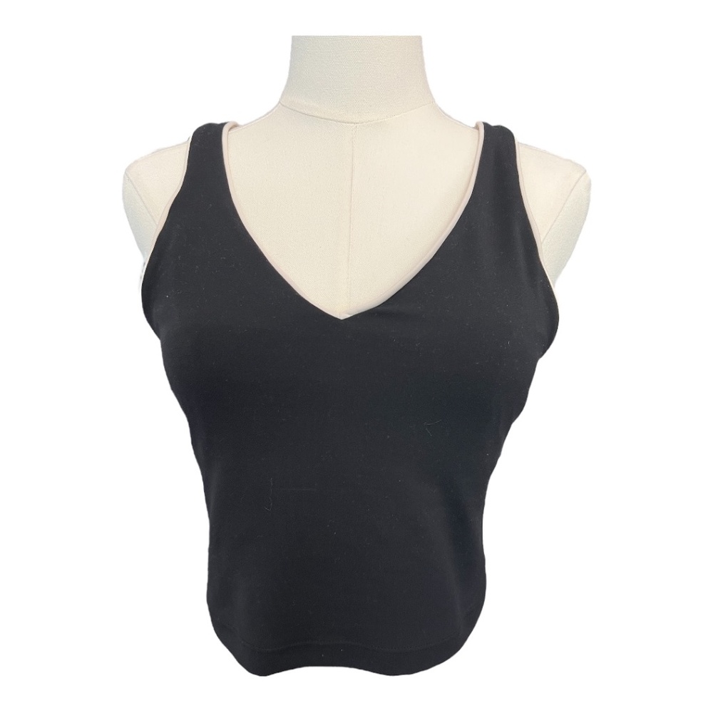 ✨ EUC ATHLETA Women’s Black Transcend Tipped V Crop Bra A-C | Size M